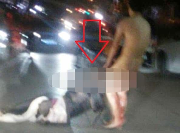 Pic shows: Naked man is beating up a woman outside the hospital.nnA jilted wife who chopped her cheating husband¿s manhood off TWICE is facing jail.nnTwo-timing dad-of-five Fan Lung, 32, had used his wife¿s mobile to send lover Zhang Hung, 21, a saucy email from his marital home in the city of Shangqiu in central China¿s Henan province.nnBut after forgetting to log out of his account, stunned wife Feng, 30, came across the message and several others, and flew into a rage.nnGrabbing a pair of scissors she stormed into their bedroom where he was sleeping and snipped his manhood off.nnBut after being taken to hospital where he had it sown back on, fuming Feng sneaked into his hospital room and cut it off again before throwing it out of a window.nnA hospital spokesman said: "The first we were aware of what happened was when someone came into the reception area to say a naked man was beating up a woman outside the hospital.nn"Staff rushed out to see what was happening and found the patient with blood streaming down his legs hitting the woman.nn"He was stopped and the woman was taken in for treatment, and then we discovered she had chopped his penis off again."nnDoctors and police officers combed the area outside but failed to find the man¿s missing member, and they believed it may have been stolen by stray dog or cat.nnThe hospital spokesman said: "The man had lost a lot of blood and was taken in for emergency surgery.nn"He is now in a stable condition but is extremely emotionally distraught."nnFan¿s lover who arrived at the hospital said she planned to marry him as soon as she could.nnShe said: "It doesn¿t matter that he¿s lost his fertility, he has five children already."nnFan¿s wife was discharged and is now under arrest for grievous bodily harm.nn(ends) nn