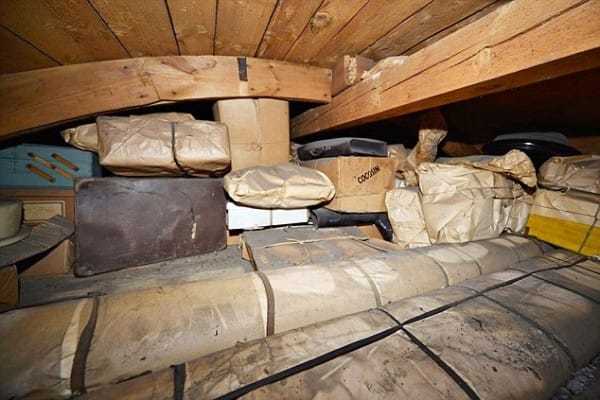 Pic shows: The objects hidden in the attics. This is the moment an elderly man was temporarily reunited with family property that had been hidden when he was a 13-years-old and his family were evicted in one of largest mass expulsions the world has ever seen. Rudi Schlattner was forced to flee the family home that had been built by his merchant father after the end of World War II as part of a mass expulsion of Germans from Czechoslovakia after World War II. The destruction of World War II had caused enormous hatred in Czechoslovakia of its ethnic German population, and the government under Czechoslovak President Edvard Benes ordered the "final solution of the German question" by evicting all ethnic Germans from the country. Thousands died during the forced expulsions of 1.6 million ethnic Germans their homes and into the American zone West Germany. These were the fortunate ones, and a further 800,000 were sent to the Soviet zone. Rudi and his family were among those that ended up in the American zone, and before they left they had time to hide their property in the attic of the family home. He said "We thought we would one day return, and that would find a property there." Now in his 80s, he realised that this would now never happen and has now returned to make sure that even if he is not allowed to have the family property back, at least it will not be forgotten and wanted to make sure people understood who it once belonged to and why it was there. He contacted municipal officials in the village of Libouch in north-western Czech Republic who used the family home now as a kindergarten, and where it was a revelation that the items had been hidden in the roof of the refurbishments carried out including the roof. But Rudi's father had done such a good job of hiding it, that nobody had discovered them. He said: "My father built the villa in 1928 and 1929. He always thought that one day we would return and get it back." He was accompanied on the visit to the building by employees of a museum in the nearby town of Usti nad Labem together with the mayor of Libouch, manager of the kindergarten, archeologist and employees of the museum. After 70 years it was hard for him to find the exact hiding place, but the 70 packages were eventually found under the roof. Museum assignee Tomas Okurka told Czech daily newspaper Blesk: "Mr Schlattner was tapping the roofs boards with a small hammer. All of them had the same sound. Then he tried to find a string which was supposed to detach the boards which was a system set up by his father. "He told his son that he would only have to pull the string in order to detach the boards and suddenly he found the string, and when he pulled it two boards detached and the shelter full of objects untouched for 70 years appeared. "It took too long and we thought that the shelter had perhaps been discovered and the items removed during the roof reconstruction and we would not find anything. But suddenly he found the string." He added: "The packages were very skilfully hidden in the vault of a skylight. It was incredible how many things fitted in such a small space. It took more than one hour until we put everything out." There were some packages wrapped in brown paper and some unwrapped objects such as skis, hats, clothes-hangers, newspapers and paintings by Josef Stegl who also lived in the house during WWII. Mr Okurka said: "We were surprised that so many ordinary things were hidden there. Thanks to the circumstances these objects have a very high historical value." Because when the Germans were expelled all of their property was also confiscated, the items in the attic remain under the ownership of the Czech government. All the packages were taken to a museum in the town of Usti nad Labem where they have been unpacked, analyzed and filed. So far several packages have been unpacked. Some umbrellas, hats, badges, paper weights, paintings, pens, school tables, unpacked cigarettes, socks, books, sewing kits and much more. Everything was in very good condition according to the historians. Manager of the museum Vaclav Houfek said: "Such a complete finding of objects hidden by German citizens after the war is very rare in this region." Because they are the property of the Czech Republic their previous owner cannot claim them back. It is not yet been decided which institution will take the objects. Mr Schlattner is reportedly not bitter over the fact that his family's treasures cannot be returned to him and promised to help with identification of the objects, although his health is not good. Tomas Okurka said: "We can get details and a very strong personal story by talking to him about them." (ends)